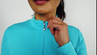 Sansoleils Skorti With Cooling Uv 50 Long Sleeve Mock