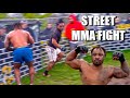 Bodybuilder vs mma fighter brawl