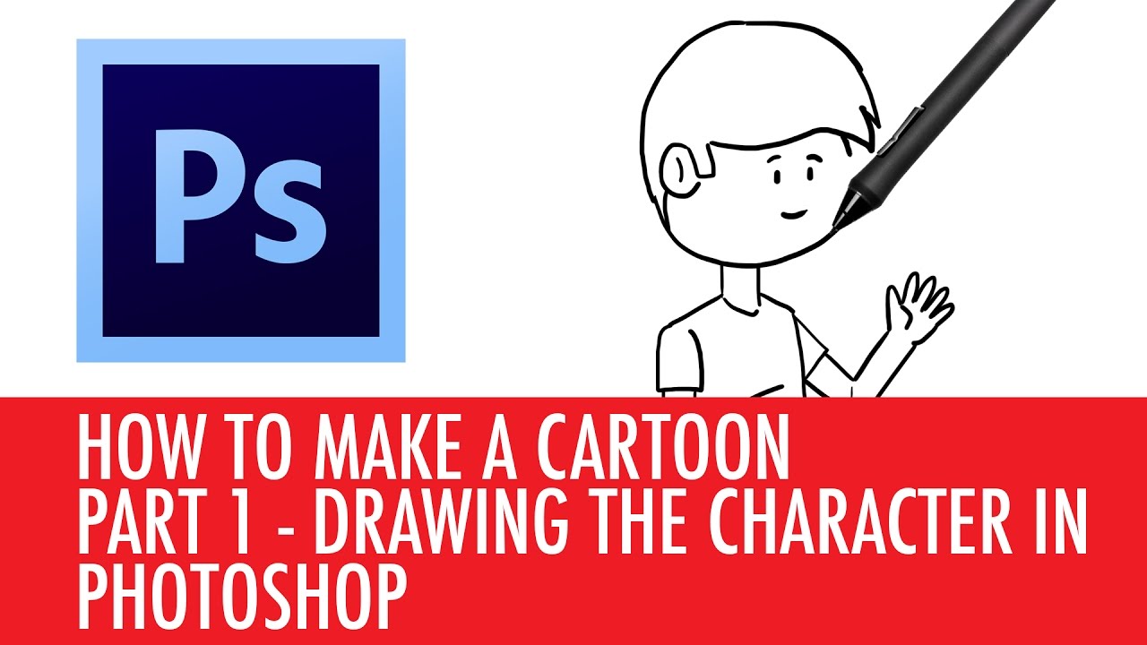 How to make a cartoon - drawing the character in photoshop - PART 1 -  YouTube