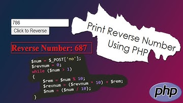 reverse number using php | php program to reverse number | how to reverse number in php | php basic