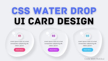 CSS Water Drop UI Card Design | Using HTML and CSS
