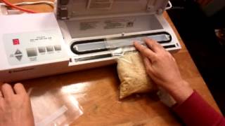 Using inexpensive smooth (nonribbed) food storage bags with a vacuum sealer.