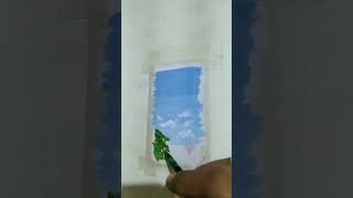 acrylic painting on card by Manvi?? shorts trending landscape viral live favorite acrylic