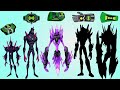 Chromastone ben 10 all forms with different omnitrix and fanmade coloring final form