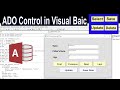 how to connect vb to database using ado control | visual basic tutorial