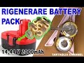 TUTORIAL Rigenerare batteria 14.4v per trapano avvitatore - Battery pack assembly