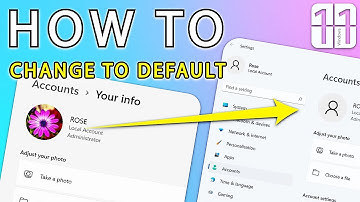 How to set windows 11 profile picture to default settings