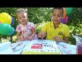 Открытие канала Sasha Show Праздничный торт You Tube и воздушные шарики Саша и Настя как ФИКСИКИ