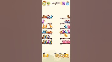 Bird sort color game level 636 #gameartdesign #gamedesign #gaming #gamelevel #gameartwork #gameart