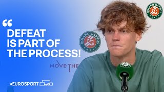 Jannik Sinner immediate reaction after French Open semifinal elimination to Carlos Alcaraz