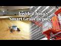 Smart equipment takes over heavy tasks at modern grain depots in China