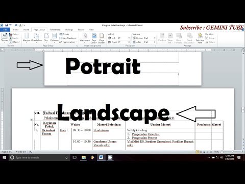 CARA MENGGABUNGKAN POTRAIT LANDSCAPE DALAM SATU FILE WORD | TIPS WORD