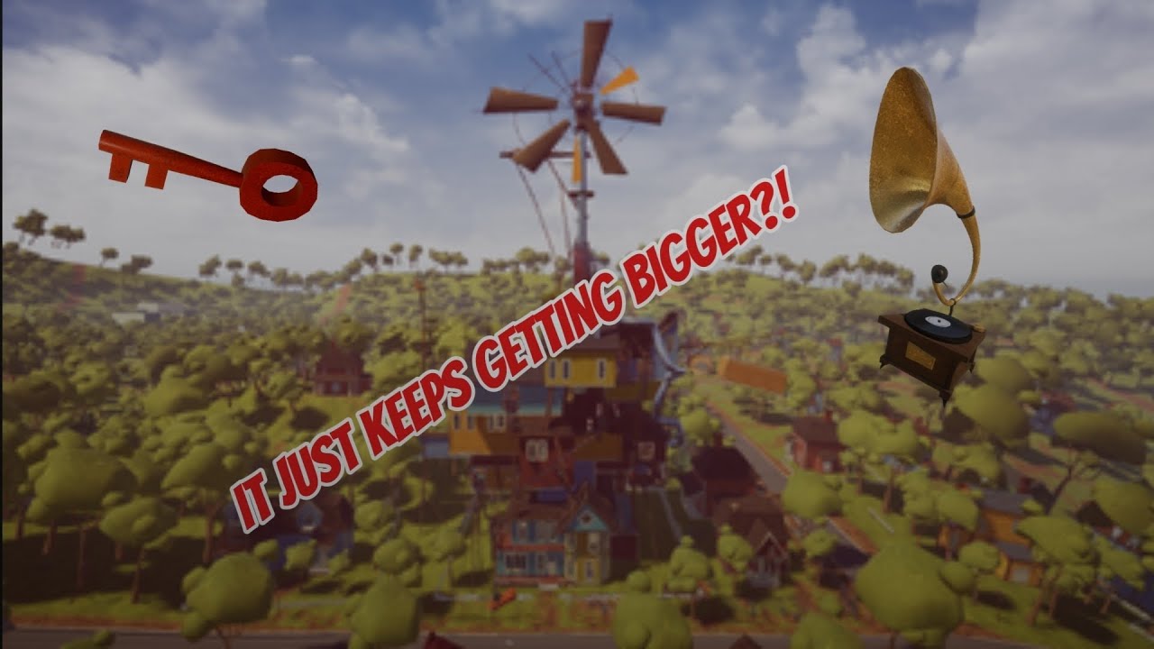 THE HOUSE IS BIGGER AND THERE'S POWERS? - ACT 3 part 1(hello neighbour play through) 