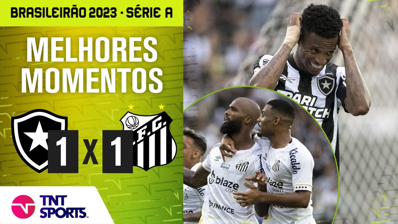 SANTOS MARCA NOS ACRÉSCIMOS E FOGÃO SEGUE SEM VENCER! BOTAFOGO 1 X 1 SANTOS