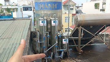 Bộ lọc tổng đầu nguồn với bình tinh lọc bằng inox 304 cao cấp.