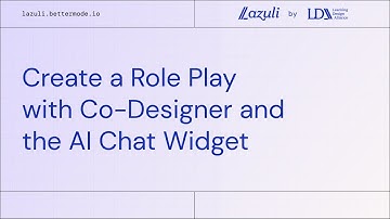 Create a Role Play with Co-Designer and the AI Chat Widget