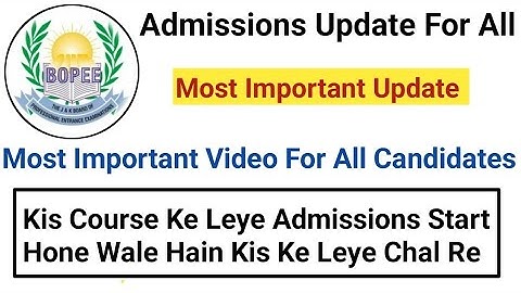 JKBOPEE Bsc Nursing Entrance 2023 ✅ Dates Extention Update Watch Video.