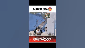 Fastest 1v4 DBS Clutch in BGMI! 😱🔥 #shorts