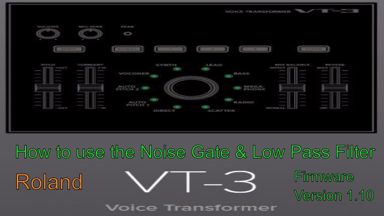 Roland AIRA VT-3 Voice Transformer Noise Gate & Low Cut Filter with OBS