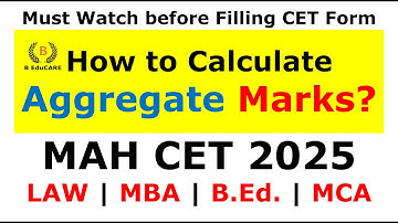 How to Calculate Aggregate Marks ? #mhcet #cet2025 #cet