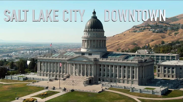 SALT LAKE CITY UTAH DOWNTOWN - 4K DRONE FOOTAGE