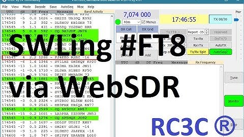 #SWLing #FT8 7.074 MHz via #WebSDR using JTDX v.18.1.0.65