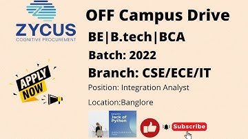 OFF CAMPUS JOBS| HIRING 2022 BTACH| ZYCUS| JAVA DEVELOPER|TESTING|DEVOPS| APPLY NOW|