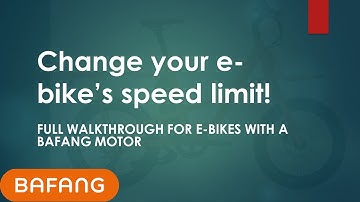 Change your e-bike