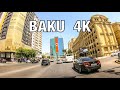 Baku 4K - Driving Downtown - Azerbaijan 🇦🇿