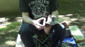 Flint Knapping Obsidian for beginners, one flake at a time