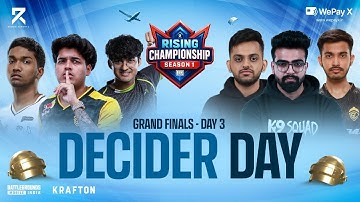 RISING CHAMPIONSHIP SEASON 1 - DECIDER DAY 🏆 @JONATHANGAMINGYT @admino_gaming19 @SouLNakuL