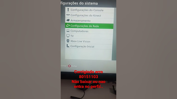 Xbox 360 não entrar ou não baixar o perfil do Xbox live (erro 80151103)