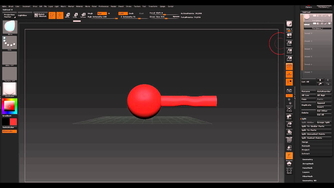 zbrush how to mirror subtool