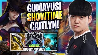 GUMAYUSI SHOWTIME WITH CAITLYN!  T1 Gumayusi Plays Caitlyn ADC vs Jinx! | Bootcamp 2023