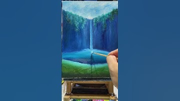Vẽ phong cảnh thác nước từng bước dễ dàng |  Easy Waterfall Landscape step by step