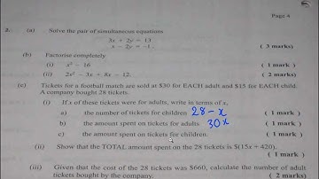 CXC Math Explained: CSEC Math Jan 2012 Paper 2 Question 2 c