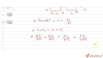 Two identical container each of volume `V_(0)` are joined by a small pipe. The containers contain