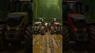 Epic Tractor Adventure – Racing Through Mud and Bamboo! #sehar #shortsfeed
