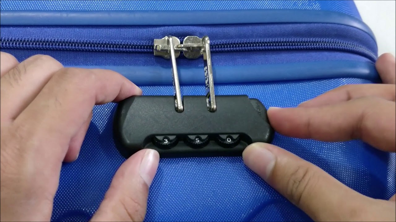 travel sentry luggage lock on suitcase