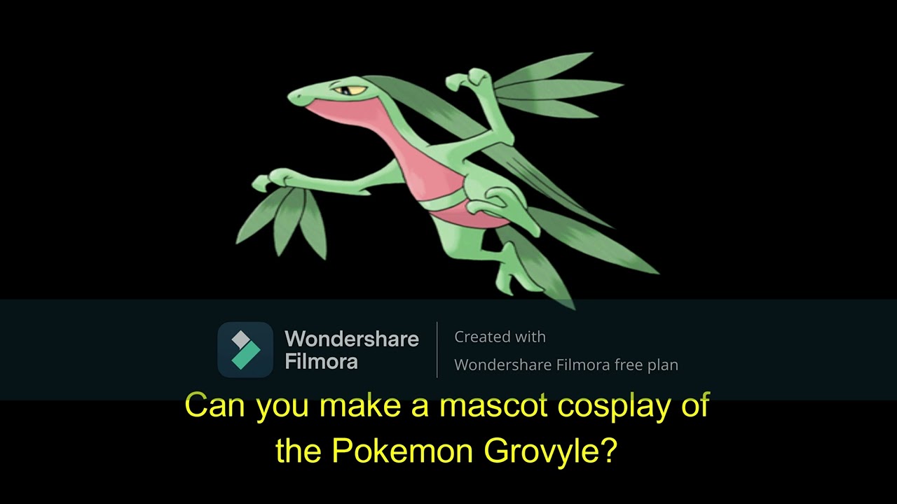 Can You Make A Mascot Cosplay Of The Pokemon Grovyle?