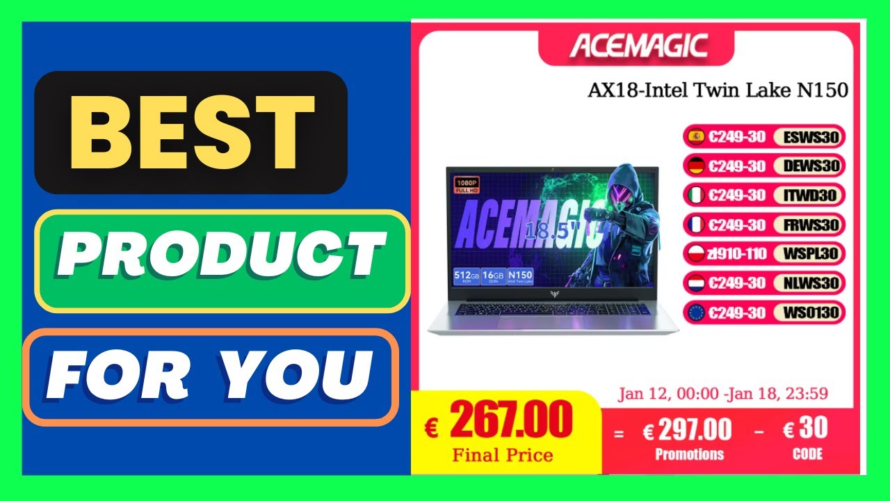 ACEMAGIC 18.5"Laptop Computer Windows