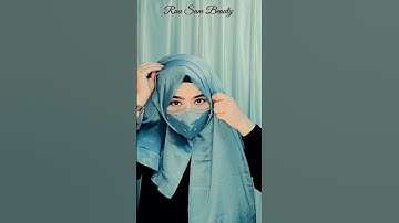 New party Wear Criss Cross Hijab 🥰Tutorial #shorts
