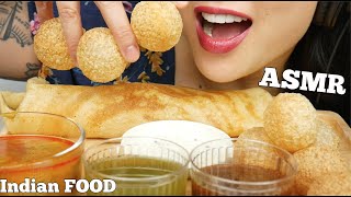 ASMR CRISPY MASALA DOSA PANI PURI *INDIAN FOOD (EATING SOUNDS) NO TALKING | SAS-ASMR