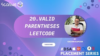 Valid Parentheses Made Easy: Tackling the LeetCode Challenge ||  DSA Series