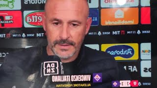 ITALIANO buffone🤡post Cagliari Fiorentina 2-3|"Lascerò con la vittoria della Conference League "