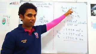 The radius of the moon. How to calculate the radius of the moon in a very easy way.