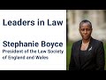 Leaders in law stephanie boyce president of the law society of england and wales