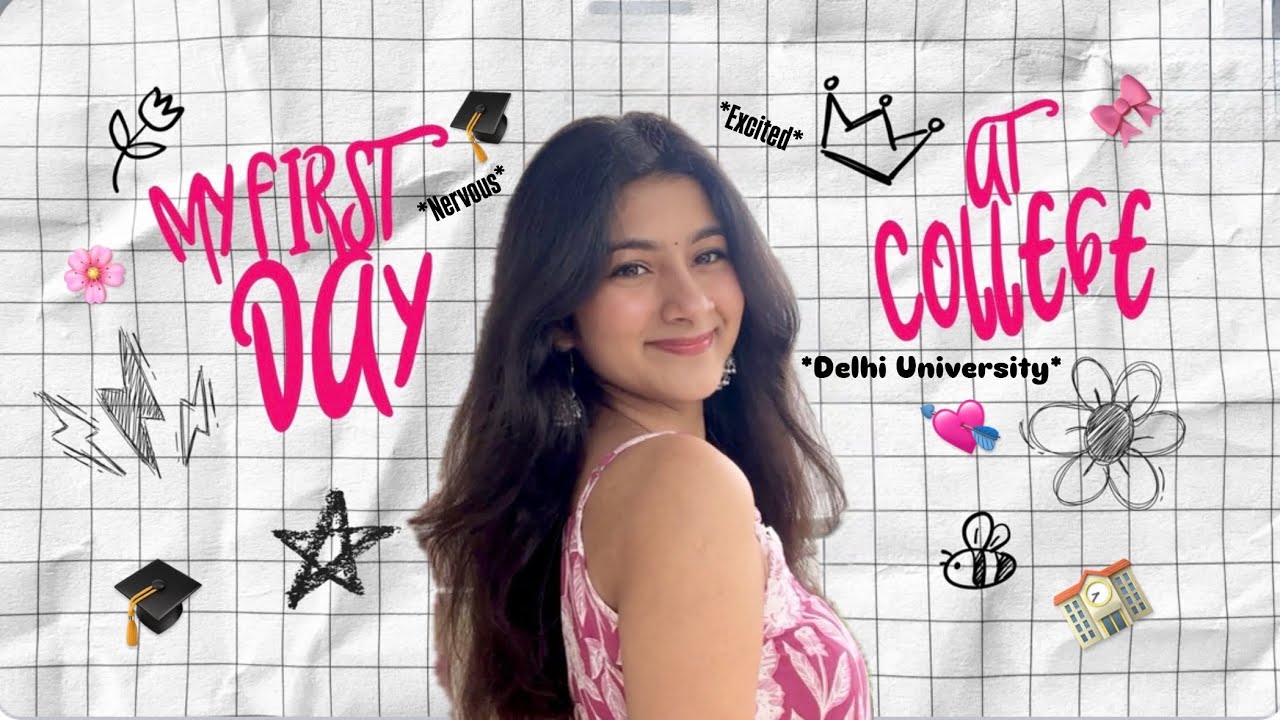 My First Day in College 🥹🎀 *Excited + nervous, Delhi University, college girly*🎓🏫 |Aradhya Singh|