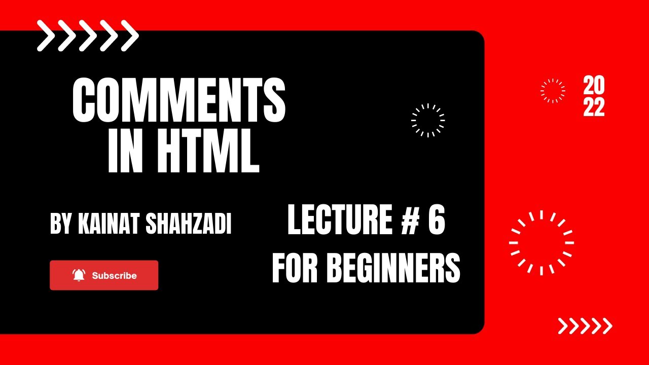 Lecture #6 How to add comments in HTML..? #coding #webdevelopment - YouTube