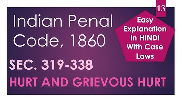 Hurt and Grievous Hurt - Indian Penal Code